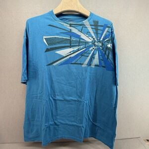 Tony Hawk T-Shirt Men's XXL Blue Abstract Graphic Y2K Skater Grunge Tee